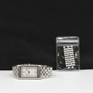 1円 コマ5付 ティファニー 白文字盤 QZ スクエア 020211635 メンズ腕時計 JNM 0035200 3MGTの画像5
