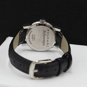 1円 ブルガリ ソロテンポ ST29S ブラック文字盤 デイト QZ メンズ腕時計 NSY 0036300 3BJTの画像4