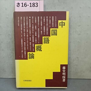 さ16-183 中国語概論 大修館書店