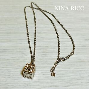 【格安】NINARICC ニナリッチ　キューブ　ネックレス　シルバー