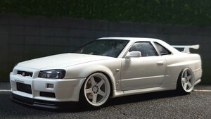 1/24 アオシマ スカイライン R34 GT-R 完成品