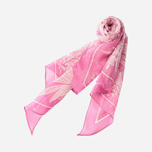  new goods Macintosh London wonderful floral print silk scarf pink 16500 jpy made in Japan 