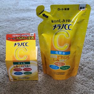 新品未開封 ロート製薬 メラノＣＣ薬用しみ対策美白ジェル＋メラノCC 薬用しみ対策美白化粧水(つめかえ用170ml)　2点セット