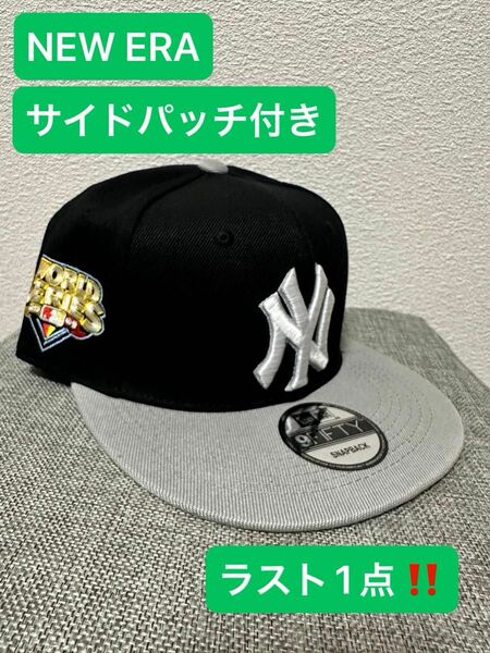 NEW ERA ベースボールキャップ ストレートキャップ NY ヤンキース サイドパッチ スナップバック 流行り オシャレ 人気