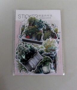 ★新品　可愛い　フレークシール　鉢植え　シール★