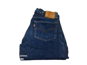 【バレンシア製/濃紺】 LEVI'S 98s【201XX BIG E デニムパンツ 】30×36 バックルバック インディゴ 555 アメリカ製 