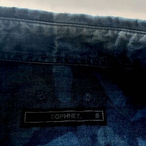 SOPHNET/ソフネット コットンインディゴ染め ボタンダウンドレスシャツS 2.6万円位の画像3
