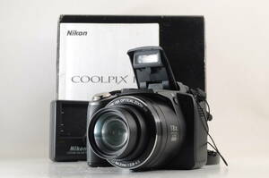 動作品 ニコン Nikon COOLPIX P80 クールピクス 黒 ブラック コンパクトデジタルカメラ 箱 取説 充電器付 管80GG2404