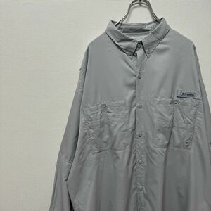 グレー　PFG 古着　フィッシングシャツ　長袖シャツ　コロンビア