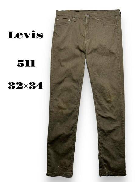 511 スキニーパンツ　カラーパンツ　古着　32×34 リーバイス　Levis