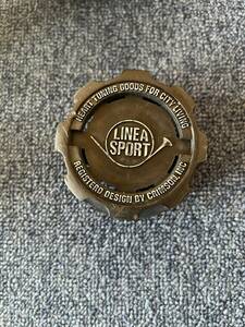 C41-6★当時物 旧車★LINEA SPORT リネアスポーツ　アルミホイール用センターキャップ中古1枚★外径約82mm