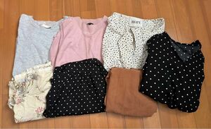 レディース　春　夏服　まとめ売り　M、Lサイズ ワンピース　スカート　半袖　長袖　トップス　8点セット