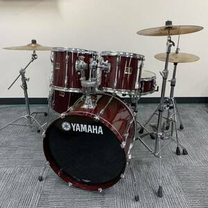 【直接引取り限定】 YAMAHA STAGE CUSTOM ドラムセット ヤマハ ステージカスタム zildjian ZBT drum シンバル ワインレッド Dr 1553-147