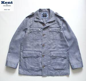 【 KENT IN TRADITION ケント 】リネン M-65タイプ ジャケット Ｍ/胸囲88-96 身長165-175 シャンブレー 7498-9006 エポレット ミリタリー