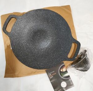 鉄フライパン BBQ バーベキュー キャンプ 軽量 アウトドア　鉄板 34cm 鉄板 調理器具 直火 中華鍋 アウトドア