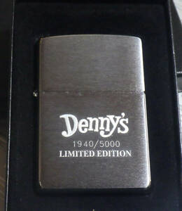 送料込 ２００２年 Dennys zippo 未使用 インナー２００１年製 シリアルNO,1940/5000