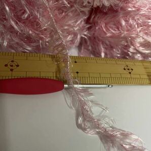 毛糸 ロングファー手染め ピンク 80グラムの画像2