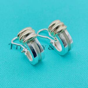 [ ultimate beautiful goods ]Tiffany & Co. earrings glue bdoK18 SV925