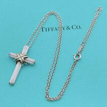 【美品】Tiffany & Co. ネックレス　シグネチャークロス　K18_画像3