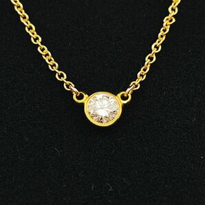 【極美品】Tiffany & Co. ネックレス バイザヤード ダイヤ K18 箱付きの画像1