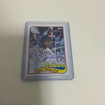 2024 Topps Series 1 SAL FRELICK Milwaukee Brewers rc Auto 1989 Rookie Autograph サル・フレリック_画像1