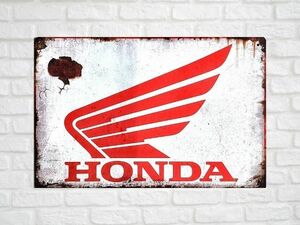 ブリキ看板 Honda ホンダ 77 ツール 工具 DIY 車 メタルプレート インテリア ガレージ アメリカン雑貨 レトロ風 新品