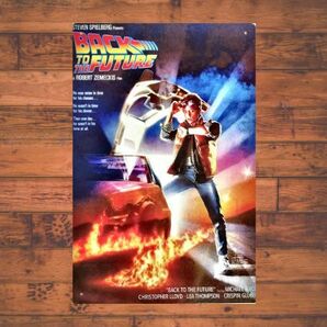 ブリキ看板 Back to the future バックトゥザフューチャー 190 映画 ハリウッド プレート アメリカン雑貨 インテリア レトロ ビンテージの画像2