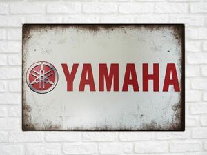 ブリキ看板 YAMAHA ヤマハ 219 メタルプレート インテリア ガレージ アメリカン雑貨 レトロ風 ビンテージ風 おしゃれ 新品