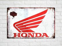 ブリキ看板 Honda ホンダ 77 ツール 工具 DIY 車 メタルプレート インテリア ガレージ アメリカン雑貨 レトロ風 新品_画像1