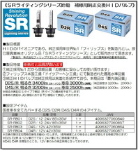 ★【2個セット】★送料520円★RG レーシングギア(PHILIPS製)●純正交換HID●D2Sバルブ●明るさ3400lm(ルーメン)●12V/24V車対応★SR-RB01_画像3