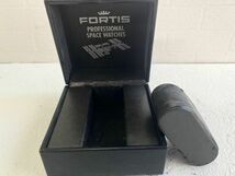 ブランド 時計 空箱 FORTIS(フォルティス) 腕時計用空箱 PROFESSIONAL SPACE WATCHES 黒 レザー 化粧箱 外装紙ケース 自宅保管品_画像5