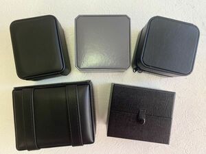 腕時計 空箱5ケース WATCH BOX レザー/ペーパー 化粧箱 外装紙箱 ウォッチケース 小物入れ アクセサリーケース コスメケース 自宅保管品