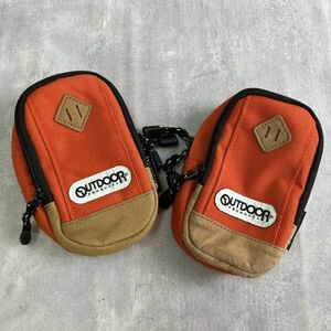 ☆【未使用品/中古品】OUTDOOR PRODUCTS カメラポーチ０１ オレンジ ODCP01OR 2個まとめて！持ち運び便利 おしゃれ コンパクト 保管品