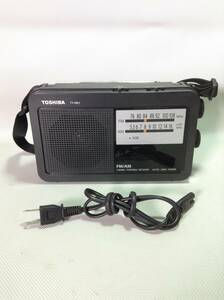 C791◇TOSHIBA 東芝 AM/FM 2バンド ラジオ ポータブルラジオ ポータブルレシーバー AC/DC 2WAY POWER TY-HR3 コード付き【訳あり】240319