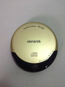 C833◇aiwa アイワ ポータブルCDプレーヤー CDウォークマン CDプレーヤー ゴールド XP-A20【保証あり】240321