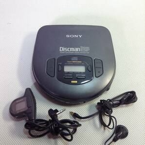 C842◇SONY ソニー ポータブルCDプレーヤー CDプレーヤー Discman ESP ディスクマン イヤホン付 リモコン付 D-265 RM-DM25L 240322の画像1