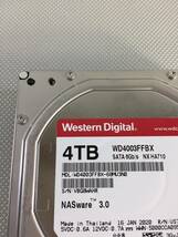 S3691●Western Digital WD ウエスティンデジタル 内臓HDD 内臓ハードディスク 4TB WD4003FFBX 【フォーマット済み】_画像2