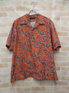 MLVINCE メルヴィンス island s/s shirt オレンジ L 111368403■