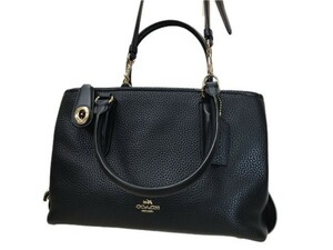 COACH コーチ ショルダーバック　2way　レザー ブラック 44800310＃5