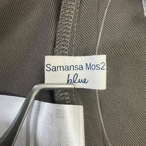 新タグ付 前後着 サマンサモスモス ブルー Samansa Mos2 blue 前後2way ギャザー切り替えワンピース ロングワンピース ゆったり 体型カバーの画像8