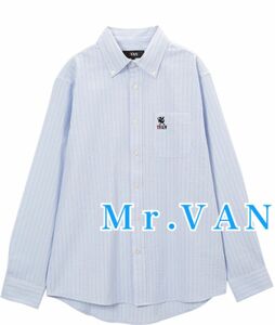 Ｍｒ.ＶＡＮ　 ボタンダウンシャツ　 メンズ　LLサイズ　サックス　長袖シャツ　サッカー素材　快適　涼　送料込み