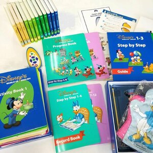 [ including carriage ] Disney English system teaching material * toy Disney's World of Einglish Step by Stepbook@DVD DVD remote control /n471956