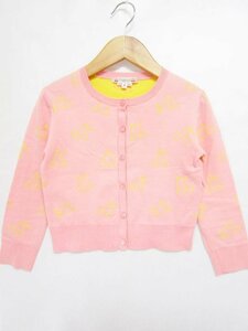 [ including carriage ][ Kids / child ] Bonpoint Bonpoint cardigan 110cm peach color pink yellow color yellow cotton cotton for girl /n471779