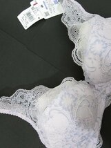 【送料込】 新品タグ付き！Wacoal ワコール ブラジャー パープル 紫 重力に負けないバストケアBra ノンワイヤーブラ BRA184 sizeD70/958042_画像3