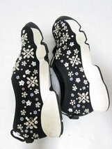 【送料込】 Dior クリスチャンディオール ウエアー 靴 ブラック 黒 DIOR FUSIONスニーカー スリッポン KCK105BRVS900 size35 22.0cm/958067_画像6