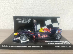 ミニチャンプス 1/43 CKモデルカーズ別注 レッドブル・ルノー RB6 S・ベッテル 2010 ブラジルGP Winner