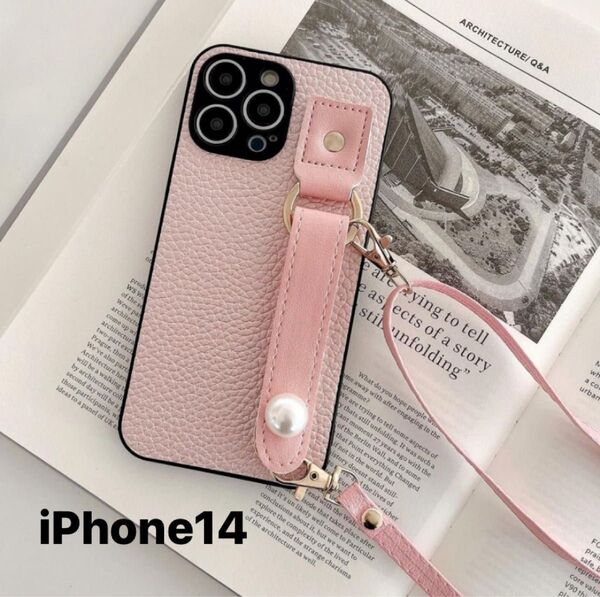 iPhone14ケース ショルダー かわいい ショルダー付き ぴんく 肩掛け カバー