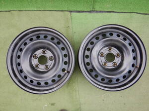 ★NISSAN純正 TOPY 224 08 CN007 スチルホイール★J16×6.5JJ OFF:+40 PCD114.3-5H ハブ径；66mm 傷、汚れ、錆、塗装がれ等あり 2本