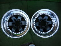 ★AMP VERIO 3ピース★16×8JJ OFF:+6 PCD139.7-6H ハブ径；112mm 傷、汚れ、錆、塗装がれ等あり 2本 MADE IN JAPAN_画像1