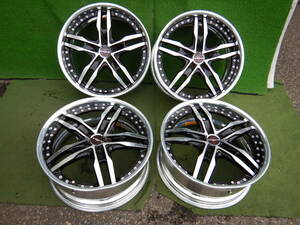 ★ENKEI AME SHALLEN 深リム★18×7.5JJ OFF:+48 PCD100-5H ハブ径；73mm 2本の表リムに歪みあり 4本 MADE IN JAPAN